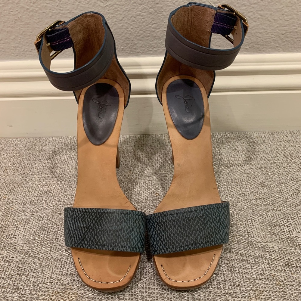 Joie Blue Leather Heels